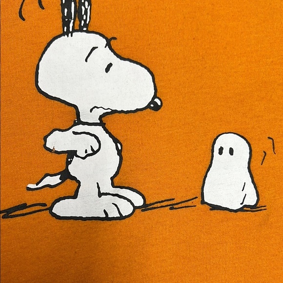 Peanuts women’s Halloween graphic tee size XXl ghost orange short sleeve - Picture 3 of 13